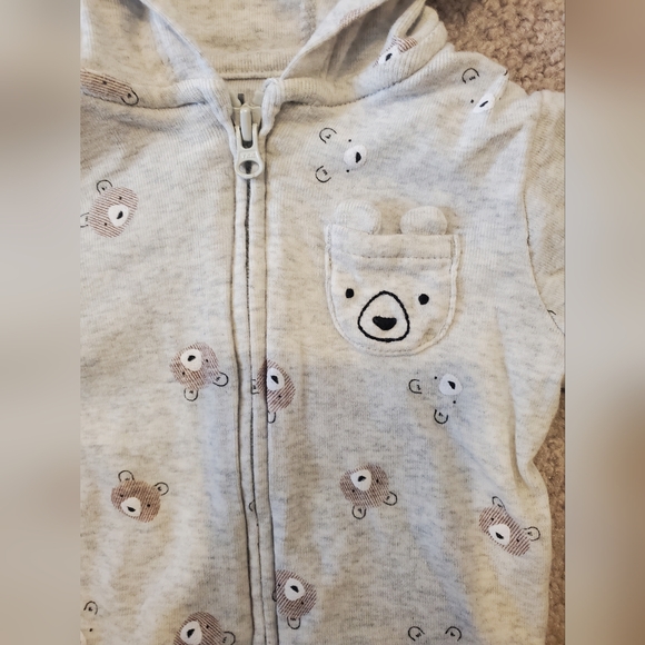 Cute Bear Print Baby Hoodie - Picture 3 of 3